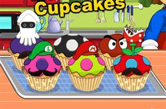 Марио Готовит Кексы - Mario Mushroom Cupcake